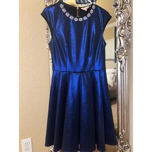 Ted Baker Blue Subtle Sparkly New Years Eve Dress